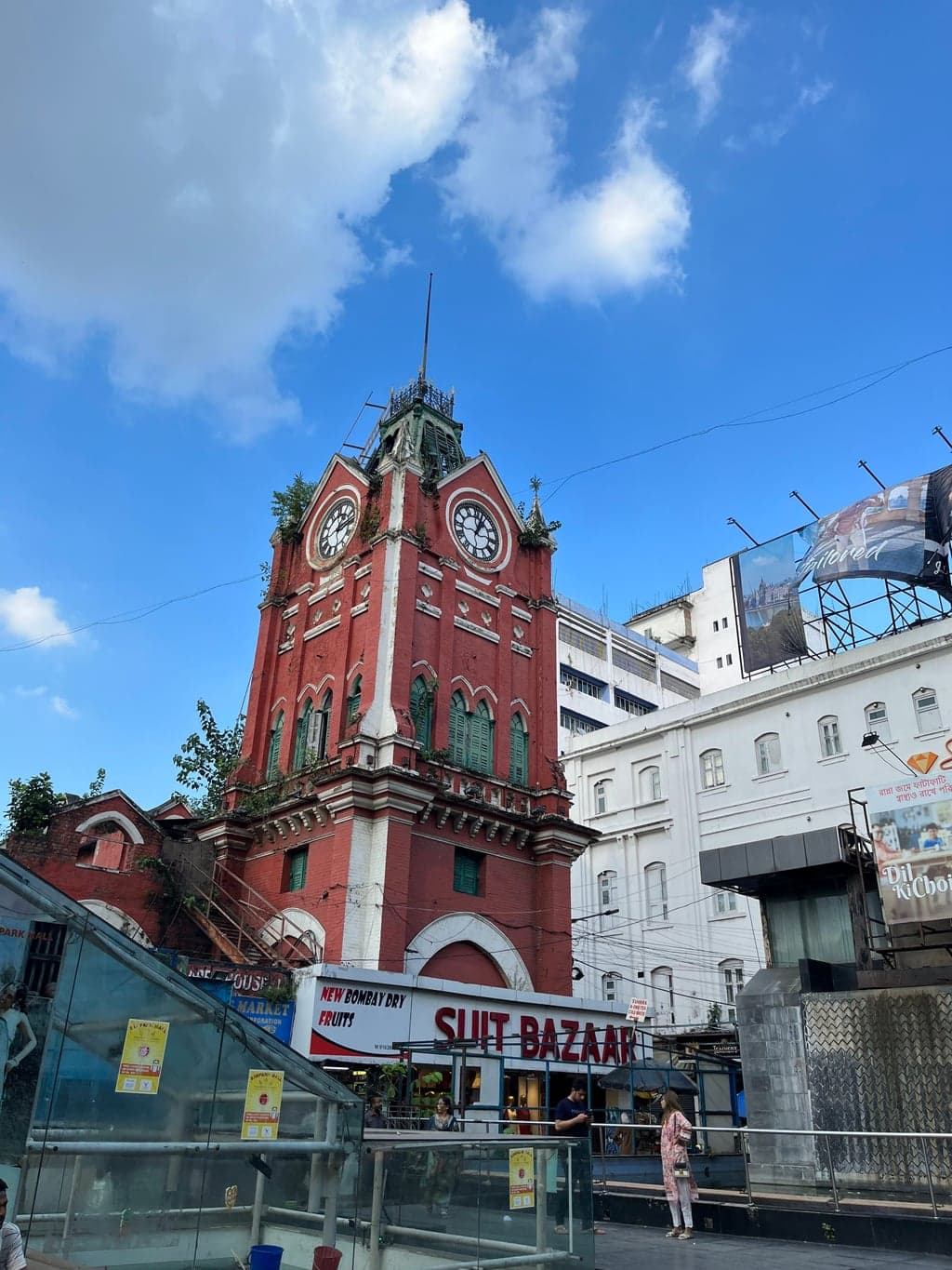 The New Market (Hogg's Market) clock tower — Kolkata's Victorian facade, still standing