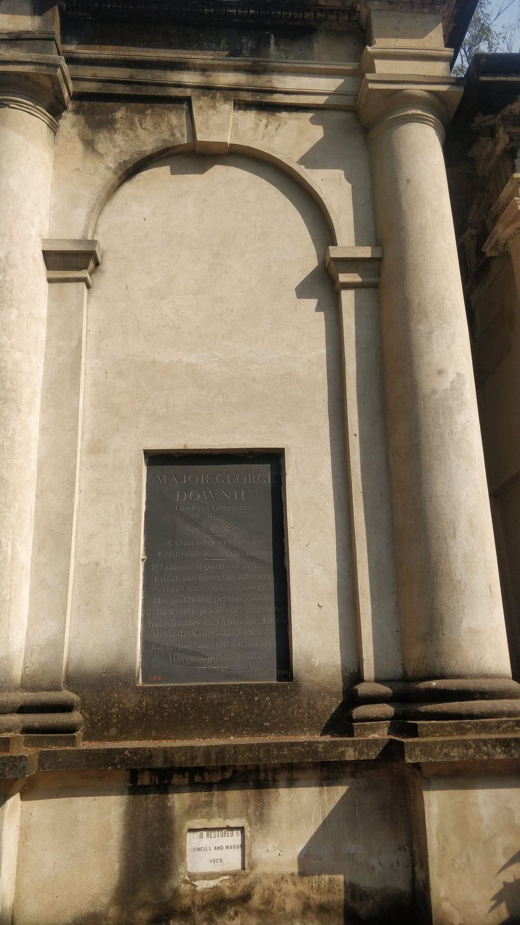 Major George Downie — "honesty, purity of motive, and unconquerable courage"